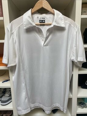 adidas -  Men’s White Polo Shirt. CLIMACOOL.  SIZE M. GUC.